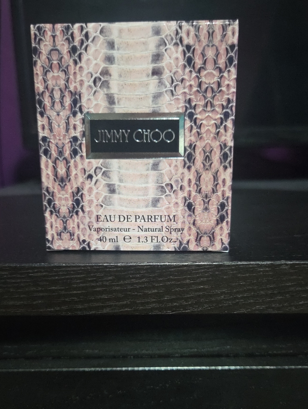Jimmy Choo Pink Snakeskin Print Perfume Box